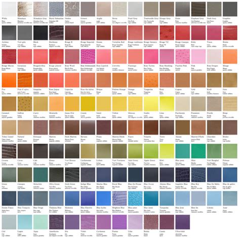 Hermes colour chart